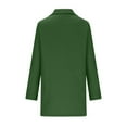 thumbnail image 4 of UPPADA Trench Coats for Women Solid Color Elegant Overcoat Notch Lapel Single Breasted Peacoat Wool Blend Mid Long Jackets,Green M, 4 of 7