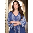 thumbnail image 4 of Roaman's Women's Plus Size Tasseled Long-Sleeve Blouson Top, 4 of 4