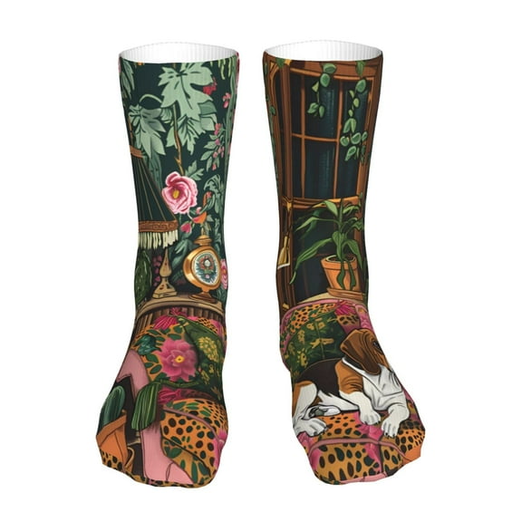 Kdxio Dog On Floral Couch 标题