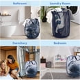 thumbnail image 2 of Pannie 2 PCS Mesh Pop Up Laundry Hamper Foldable Mesh Laundry Basket with Space-Saving Design for Home Dorm Travel & Storage - Deep blue, 2 of 8