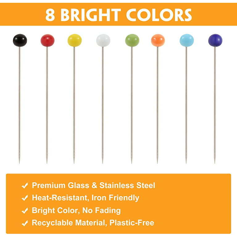 DIY sewing crafts Multicolor Glass Head Sewing Pin Stainless Steel Pin for