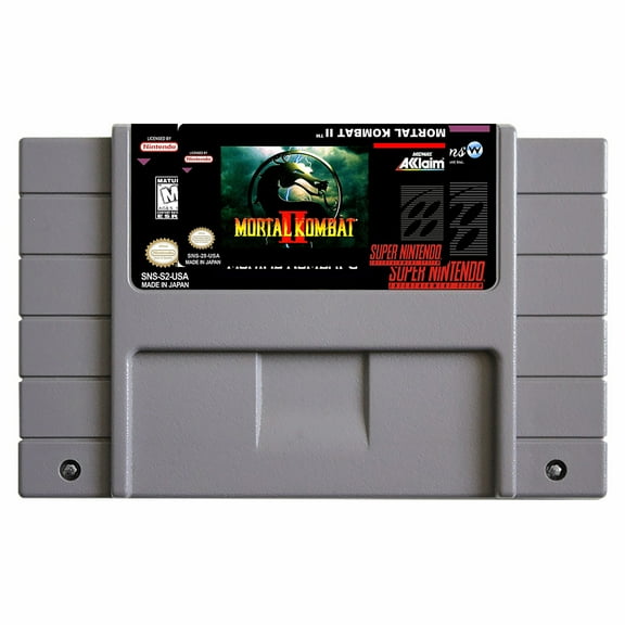 SNES Games Cartridge Mortal Kombat II