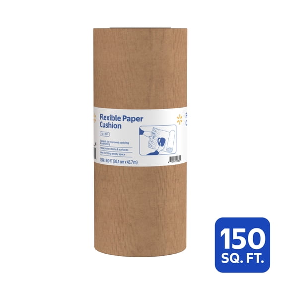 Walmart Flexible Paper Cushion Roll, Kraft, 12" x 150'