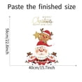 thumbnail image 3 of Pegatina de alce de Papá Noel para puerta, muñeco de nieve, pegatina de nevera para ventana, adornos de pared, decoración de Feliz Navidad para el hogar, Feliz Año Nuevo 2022, 3 of 4