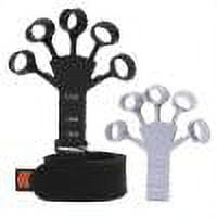 Entrenador de fuerza del ejercitador de dedos para entrenamiento de fuerza del paciente (negro y gris)