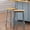 Grey-Blue, variant on Set of 2 Solid Wood Bar Stools, 25.6" Farmhouse Counter Stools with Footrests, Kitchen Stools A-Frame Legs for Dining Room Kitchen Counter, White