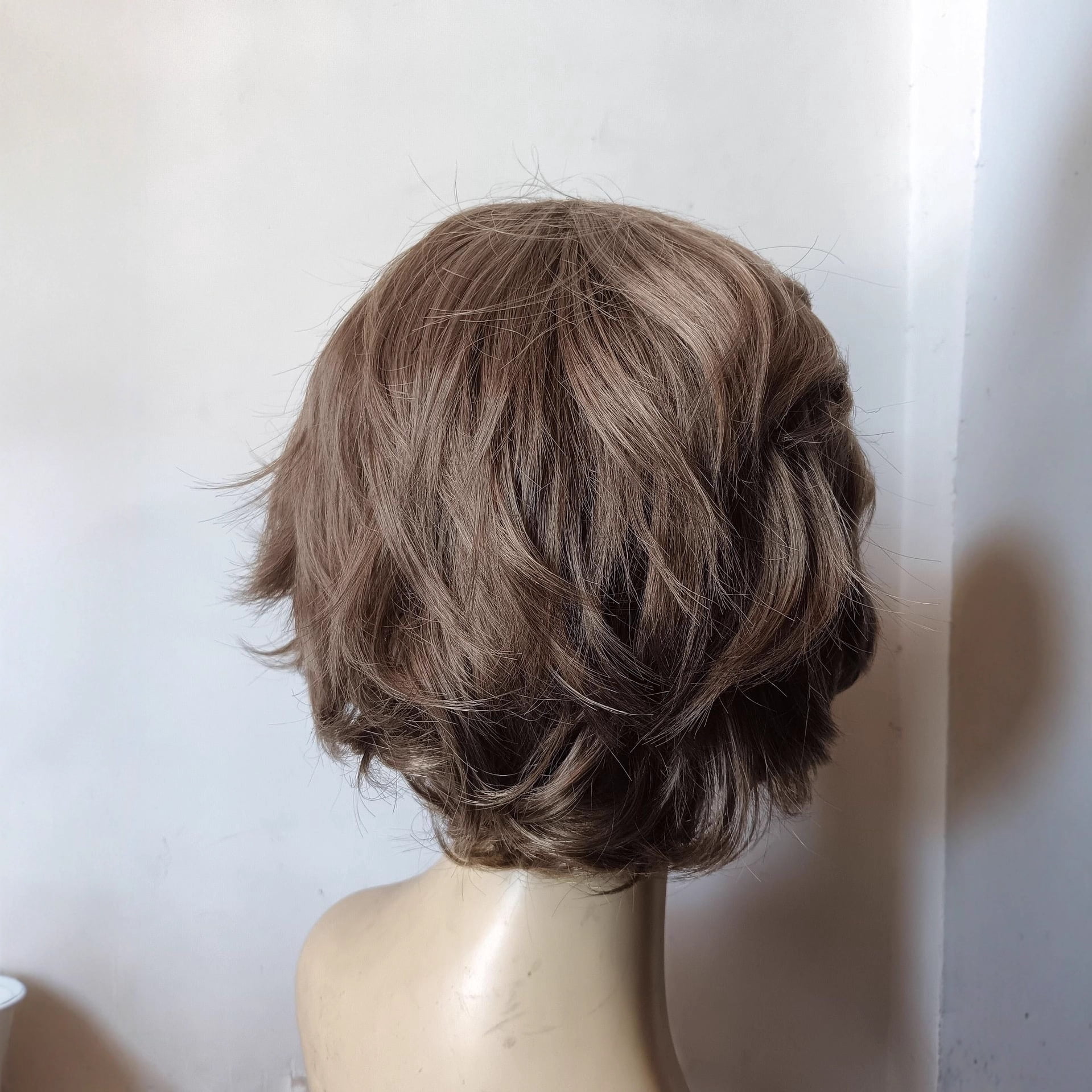 Adakot Blonde Wigs for Women, Short Curly Wigs for Women Lace Front Wigs Natural Color