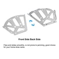 thumbnail image 4 of Uxcell 2Pack Shoes Drawer Cabinet Hinge 3 Layers Cold Rolled Steel Furniture Hinge Silver, 4 of 5