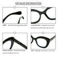 thumbnail image 4 of REAVEE 3 Pack Oversized Cat Eye Reading Glasses for Women men Thick Frame, Blue Light Blocking Readers Stylish Large Eyewear, 4 of 5