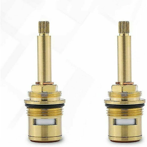 Ceramic Brass Replacement Faucet Cartridges (Red + Blue)