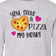 thumbnail image 4 of Inktastic Valentine's Day You Stole a Pizza of My Heart Long Sleeve Youth T-Shirt, 4 of 5