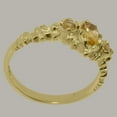 thumbnail image 4 of LBG British Made 10k Yellow Gold Natural Citrine Womens Promise Ring - 33 size options - Size 10.75, 4 of 9