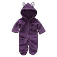 thumbnail image 1 of Orchip Newborn Baby Jumpsuit Hoodies 0-3 Months,Fleece Romper Button Coat Infant Bodysuit, 1 of 6