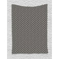 thumbnail image 1 of Geometric Tapestry, Abstract Shapes from Concentric Irregular Rounded Rhombus Motifs, Wall Hanging for Bedroom Living Room Dorm Decor, 60W X 80L Inches, Charcoal Grey and Off White, by Ambesonne, 1 of 2