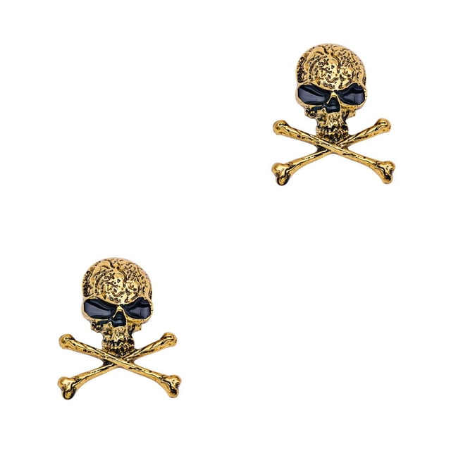 Broche de calavera Minnieouse estilo Punk Plata antigua
