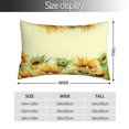 thumbnail image 2 of Honeii Sunflowers On A Yellow Background Print Pillow Cases,Plush Throw Pillow Covers,Decorative Pillowcase for Sofa, Couch, Living Room-20"x30", 2 of 6