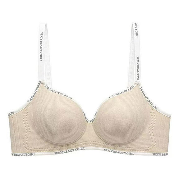 ALLLIST Women's Bras Plain White No Wire Bralette Comfy T Shirt Bras for Ladies Size 32-38