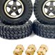 thumbnail image 2 of Tholdsy 4 piezas de plástico 1/24 llantas de rueda neumático para Axial SCX24 RC pieza de coche RC accesorios de coche piezas de repuesto RC Kits de construcción modelo Negro, 2 of 6