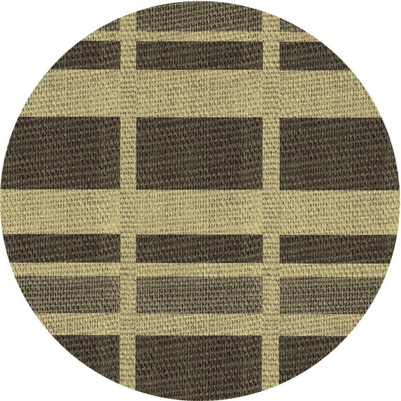 Ahgly Company Machine Washable Indoor Square Transitional Chocolate Brown Area Rugs, 3' Square