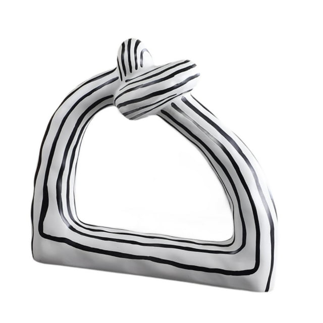 DOLITY Ceramic Knot Sculpture Abstract Art for Bedroom Living Room Bookshelf Office L
