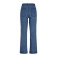 thumbnail image 6 of YIFUNIN Women's Slim Fit Slightly Flared Long Pants, Fashion Casual Jeans for Retro Style, Stretchy Comfortable Denim Trousers,Blue S, 6 of 6