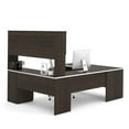 thumbnail image 2 of Kingfisher Lane U Shaped Computer Desk in Dark Chocolate, 2 of 6