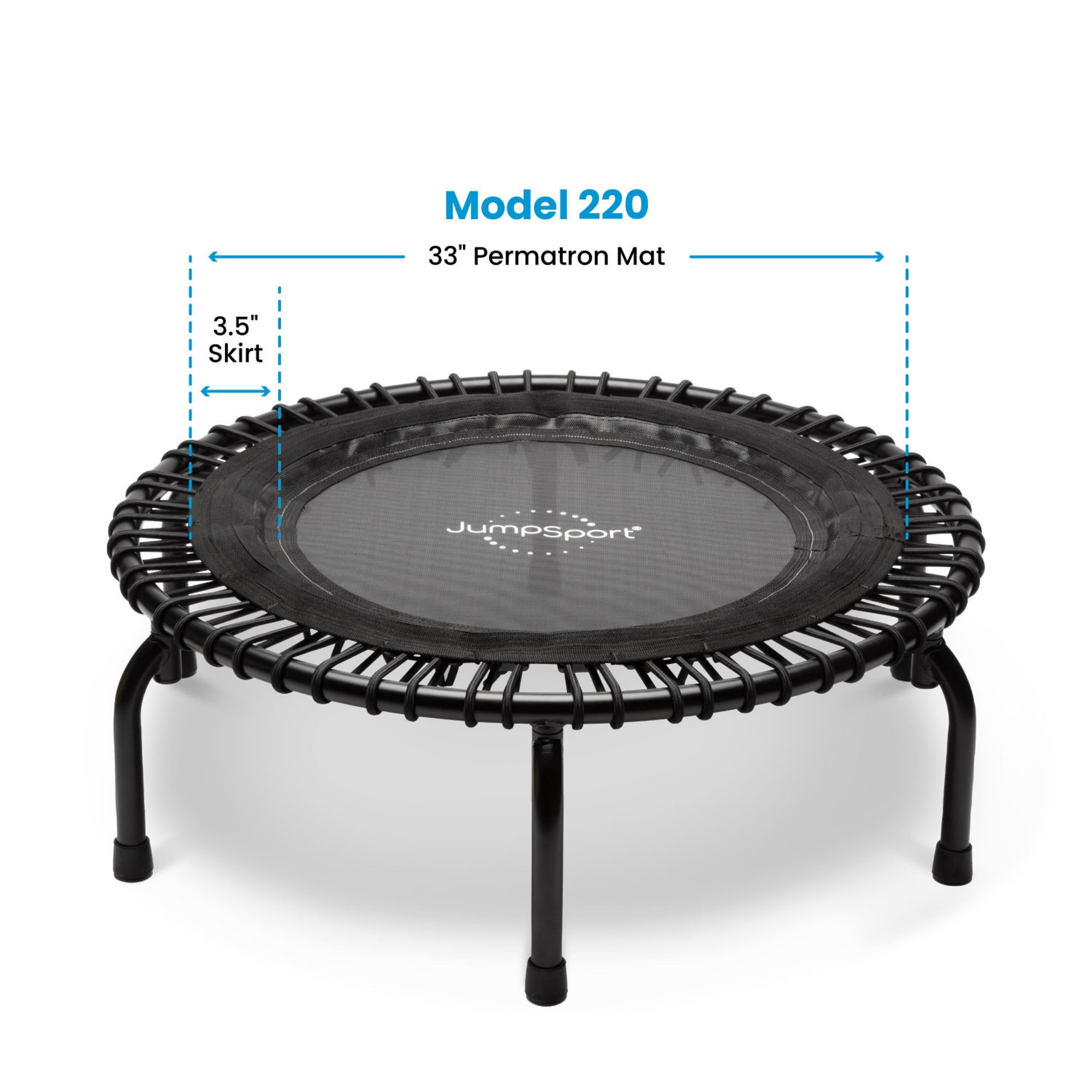 Open Box JumpSport 220 in-Home Cardio Fitness Rebounder, 39" Mini Trampoline