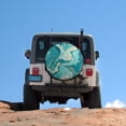thumbnail image 5 of Spare Tire Cover Paint Blue Green And Gold Liquid Marbling Ink Marble Abstract Protectors Weatherproof Dust-Proof Watercolor Gold Marble Abstract Tire Cover for Camper Travel Trailer SUV Truck 15inch, 5 of 8