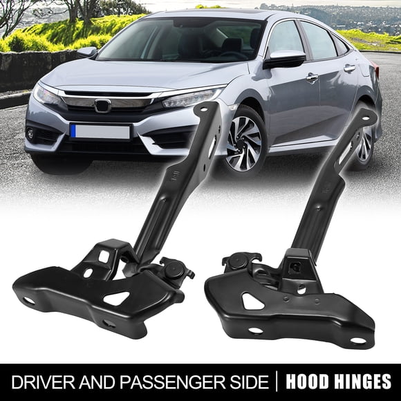 Unique Bargains Pair Car Hood Hinges Left Right Side for Honda Civic 2016-2021 HO1236143 HO1236144 60120-TBA-A00ZZ 60170-TBA-A00ZZ