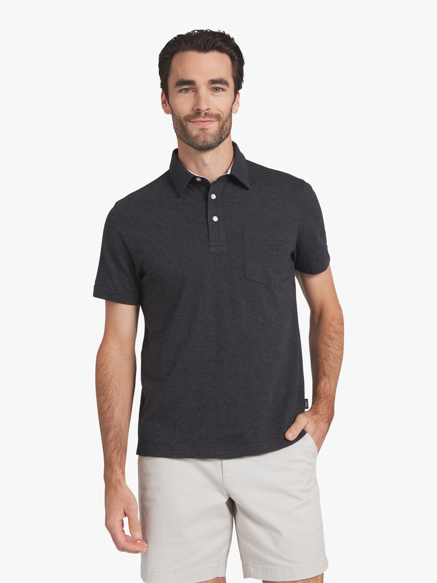 Chaps Men's and Big Men's Harbor Side Slub Short Sleeve Polo Shirt, Sizes S-3XL