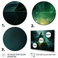 thumbnail image 4 of Designart "Echoes of Pyramid Green Abstract Harmony II" Oversized Abstract Framed Wall Art - Modern Green Abstract Geometric Entryway Framed Wall Art Print, 4 of 7