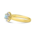 thumbnail image 4 of 10k Yellow Gold Oval Aquamarine And Diamond Ring, 4 of 6
