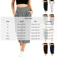 thumbnail image 4 of Jopfuhed Women's Wide Leg Yoga Pants Elastic High Waist Tummy Control Capri Pants with Pockets Side Flowy Gym Workout Jogging Pants,Sizes S-3XL, 4 of 9