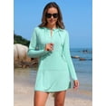 thumbnail image 6 of ANFERRY Hooded Rash Guards for Women Long Sleeve Full Zip UV Protection Jacket with Pockets Outdoor Running Hiking Swimming Sun Shirts, 6 of 8