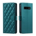 thumbnail image 4 of Crossbody Strap Case for Samsung Galaxy S10 Plus Wallet PU Leather Elegant Diamond Patterned Credit Card Holder Full Body with Wrist Lanyard Strap Soft TPU Bumper Magnetic Closure Phone Cover,Green, 4 of 10