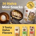 thumbnail image 2 of Kosher Vanilla, Cocoa Beans, and Pistachio Mini Halva Bars Snack Bag 18ct. Each Bar 0.4oz Net Wt 7.6oz (Pack of 2) | Vegan | Kosher | Individually Wrapped, 2 of 5