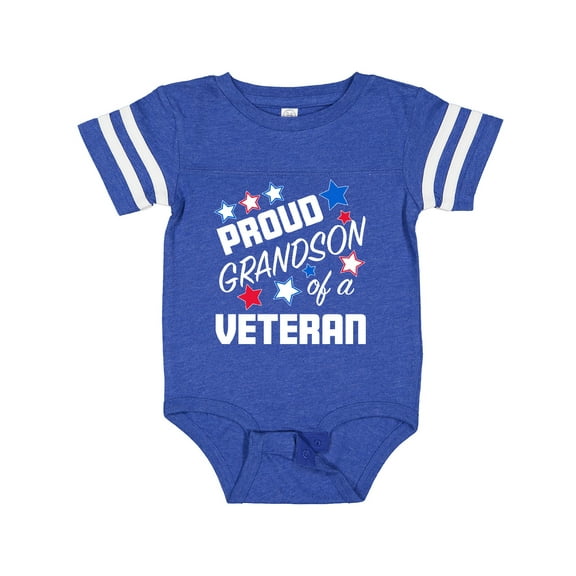 Inktastic Proud Grandson of a Veteran Veterans Day Boys Baby Bodysuit