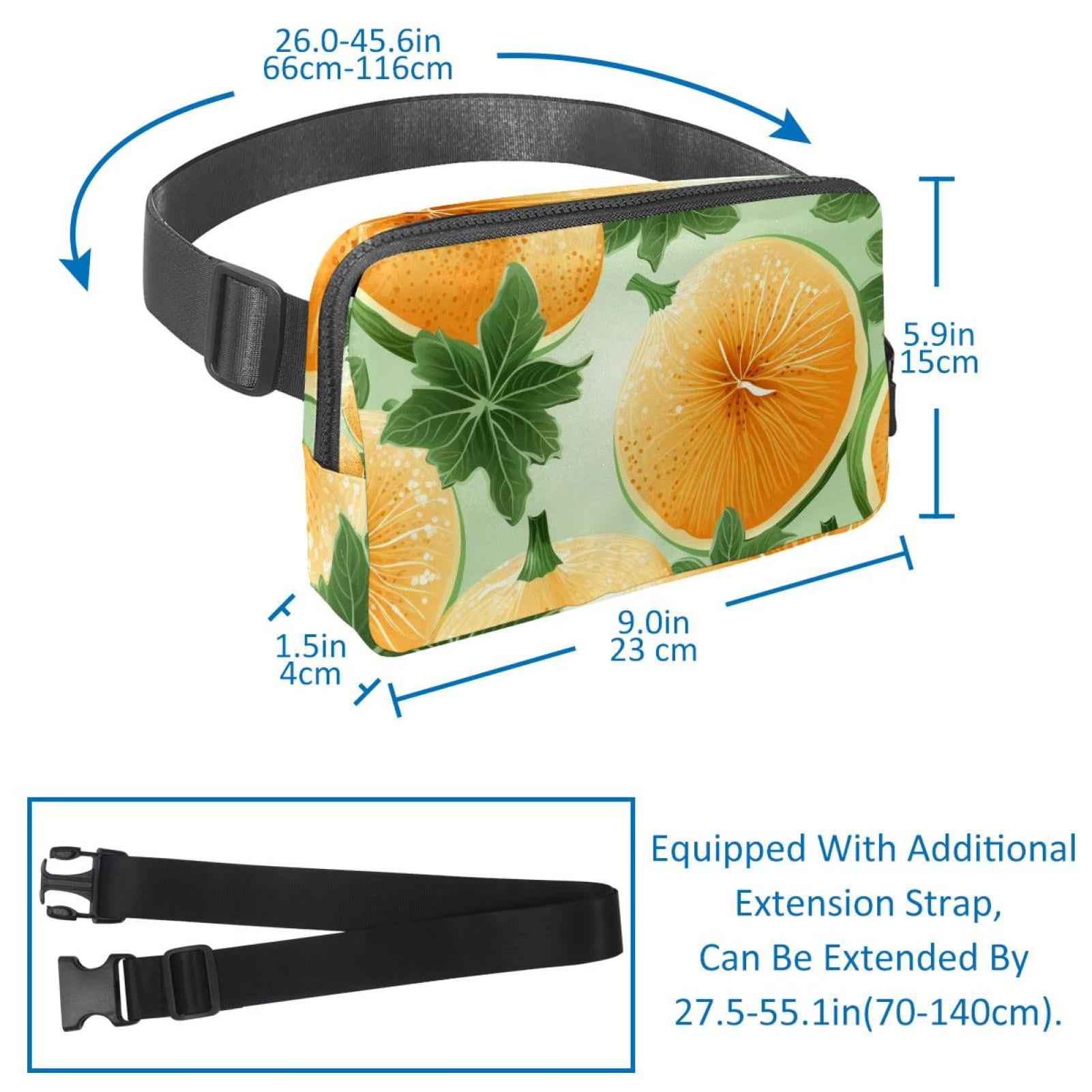 Cantaloupe Fanny Packs Running Belt Belt Bag Lightweight Adjustable with Extension Strap Unisex