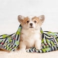 thumbnail image 4 of Pofeuu Striped With Palm Tree Branches Print Puppy Blanket,Dog Blankets,Pet Blanket Cozy Cat Blankets for Indoor Cats, Fuzzy Pet Blanket for Kitten Doggy Dog Blankets-Small, 4 of 8