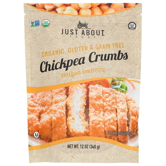 (Pack Of 6) Just About Foods Chickpea Crumbs Organic 12 Oz