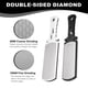 thumbnail image 4 of Uxcell 400/1000 Grit Handheld Diamond Sharpening Stone Double-Sided Whetstone 5-In-1 Sharpener Tool Black White, 4 of 7