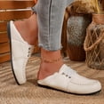 thumbnail image 6 of Rokment Women's Oxfords Dress Walking Shoes Vintage Casual Leather Lace up Flat Comfortable Soft Sole Slip on Fashion Sneakers White Size 7.5, 6 of 9