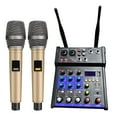 thumbnail image 1 of Loomza 4 Channel Mixer Wireless Microphone Computer DJ Mixing Console Sound Card, 1 of 7