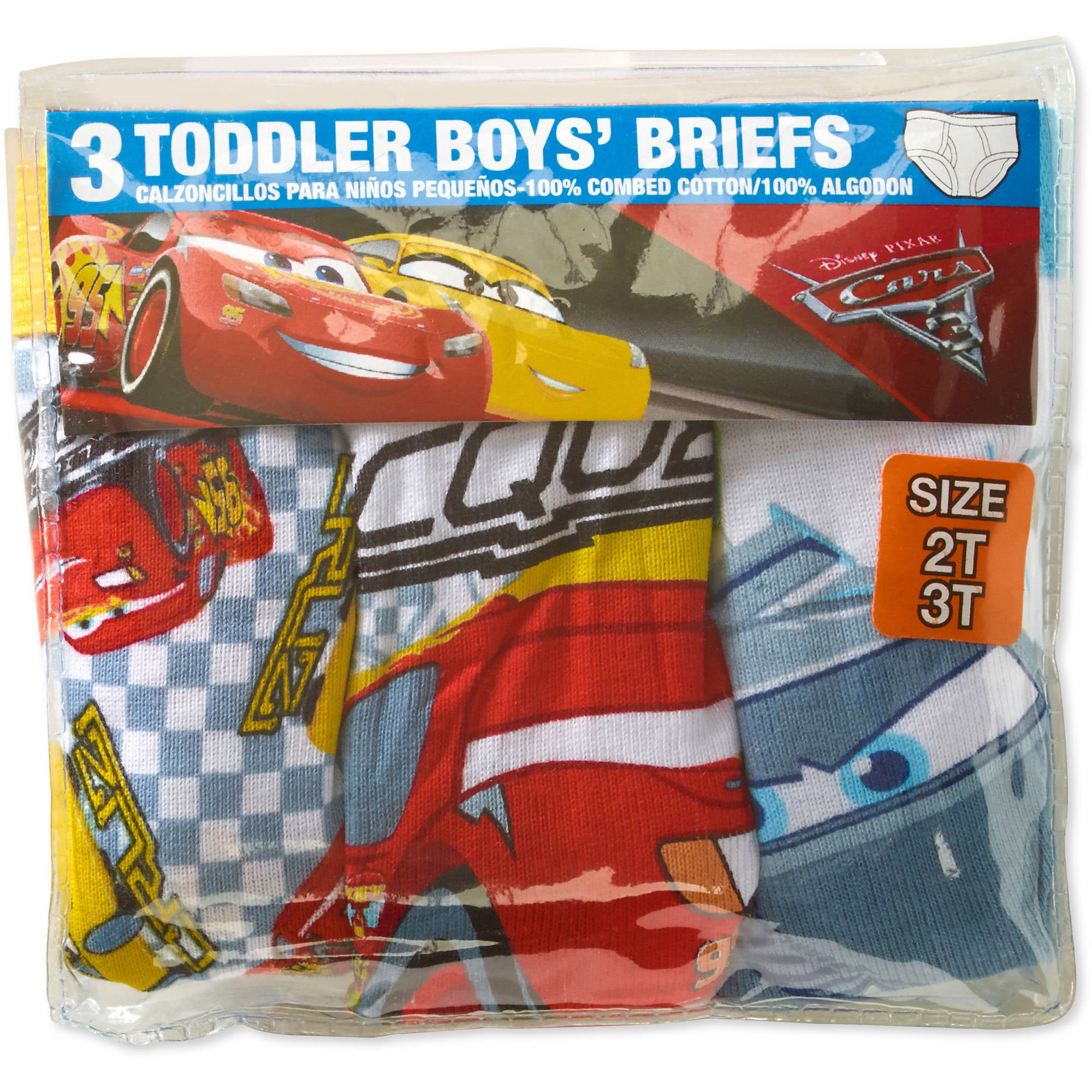 Boys Disney Cars Briefs Style 2 (3 Pack)