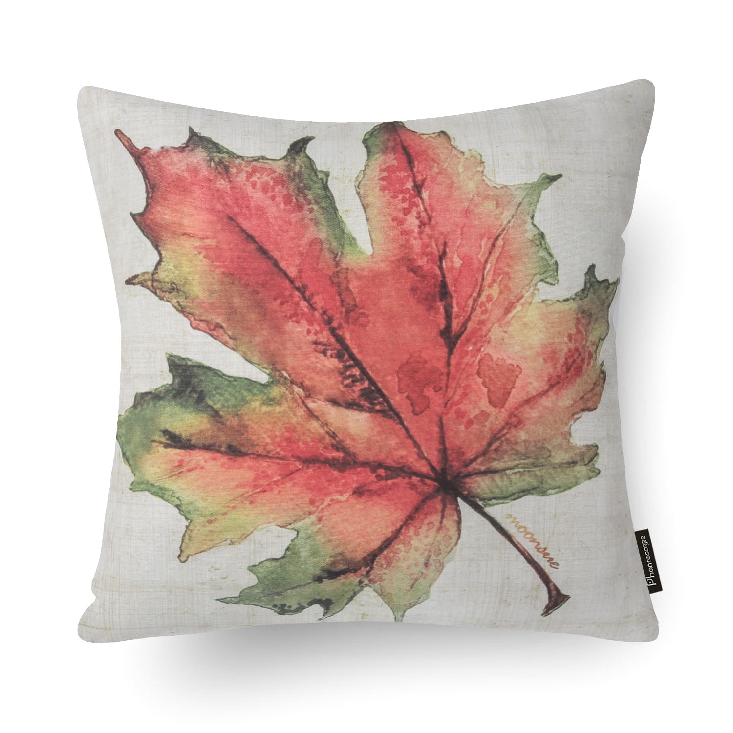 Autumn Series Printed Decorative Throw Pillow Covers for Thanksgiving, Maple, 18" x 18", Set of 4