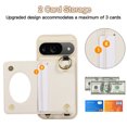 thumbnail image 4 of Decase for Google Pixel 9 / 9 Pro Case, Luxury Soft Rhomboid PU Leather Wallet, Shockproof Protective Phone Cover for Google Pixel 9 / 9 Pro with Crossbody Landyard,White, 4 of 9