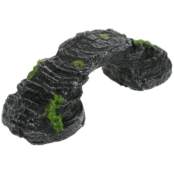 Plataforma de descanso para reptiles, roca para tanque de tortugas, plataforma de escalada para reptiles, escondite para tortugas, puente de resina para acuario, accesorios para hábitat de tortugas