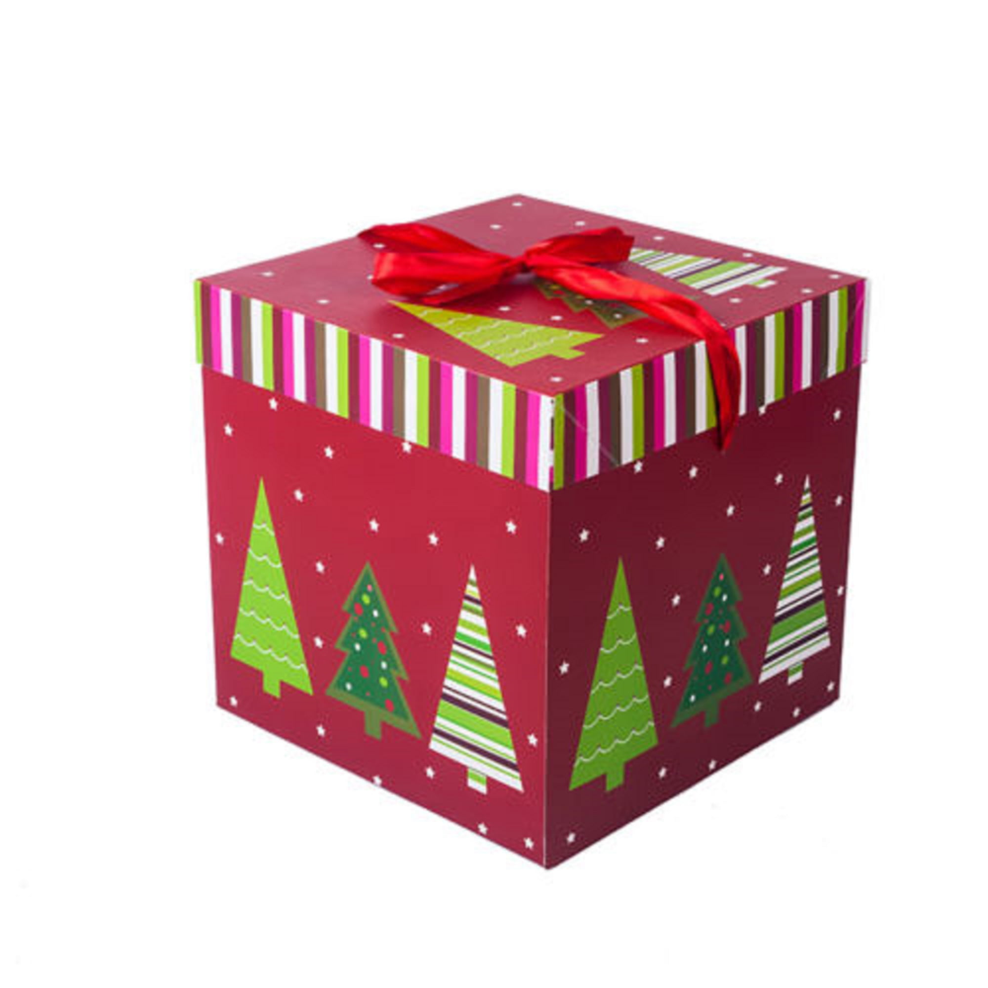10 x Santa Snowman Reindeer Christmas Triangle Sweet XMAS Gift Boxes & Bows 