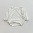 thumbnail image 2 of KPOPLK Baby Boys Long Sleeve T Shirts Kids Basic Shirts Crew Neck Solid Color Tops Casual Tees 1T 2T 3T 4T(12-18 Months,White), 2 of 4