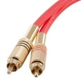 thumbnail image 2 of Seismic Audio Dual RCA Male to Male Stereo Cables for Audio Speakers, Subwoofer, Flexible, Heavy-Duty 2 Feet Long, Red, 2 of 2